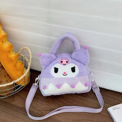 Bags & Storage - Cute Sanrio Plush Crossbody Bag 21×16×6cm - Goodie Goodie