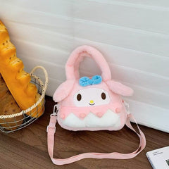 Bags & Storage - Cute Sanrio Plush Crossbody Bag 21×16×6cm - Goodie Goodie