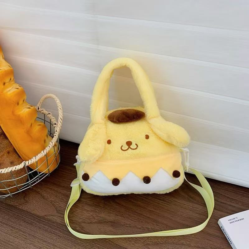 Bags & Storage - Cute Sanrio Plush Crossbody Bag 21×16×6cm - Goodie Goodie