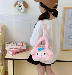 Bags & Storage - Cute Sanrio Plush Crossbody Bag 21×16×6cm - Goodie Goodie