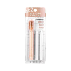 KOKUYO Nature Corner Plastic Eraser with 2 Refills Assorted