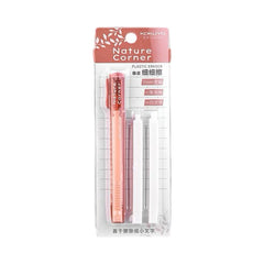 KOKUYO Nature Corner Plastic Eraser with 2 Refills Assorted