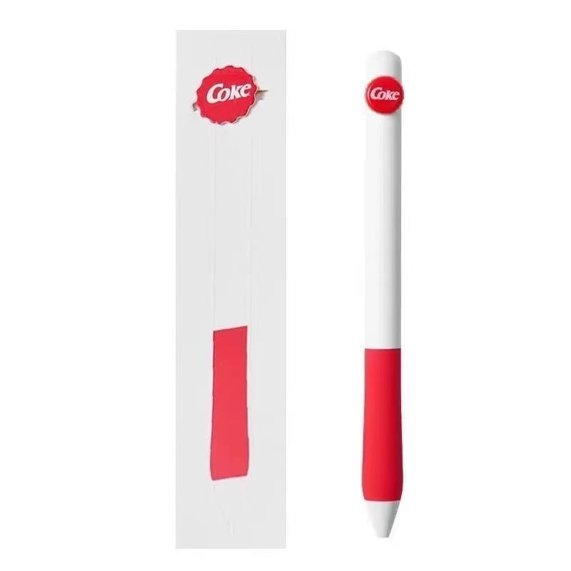 Stationery - Kaco × Coca-Cola Gel Pen 0.5mm Black Ink White/Red - Goodie Goodie