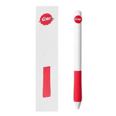 Stationery - Kaco × Coca-Cola Gel Pen 0.5mm Black Ink White/Red - Goodie Goodie