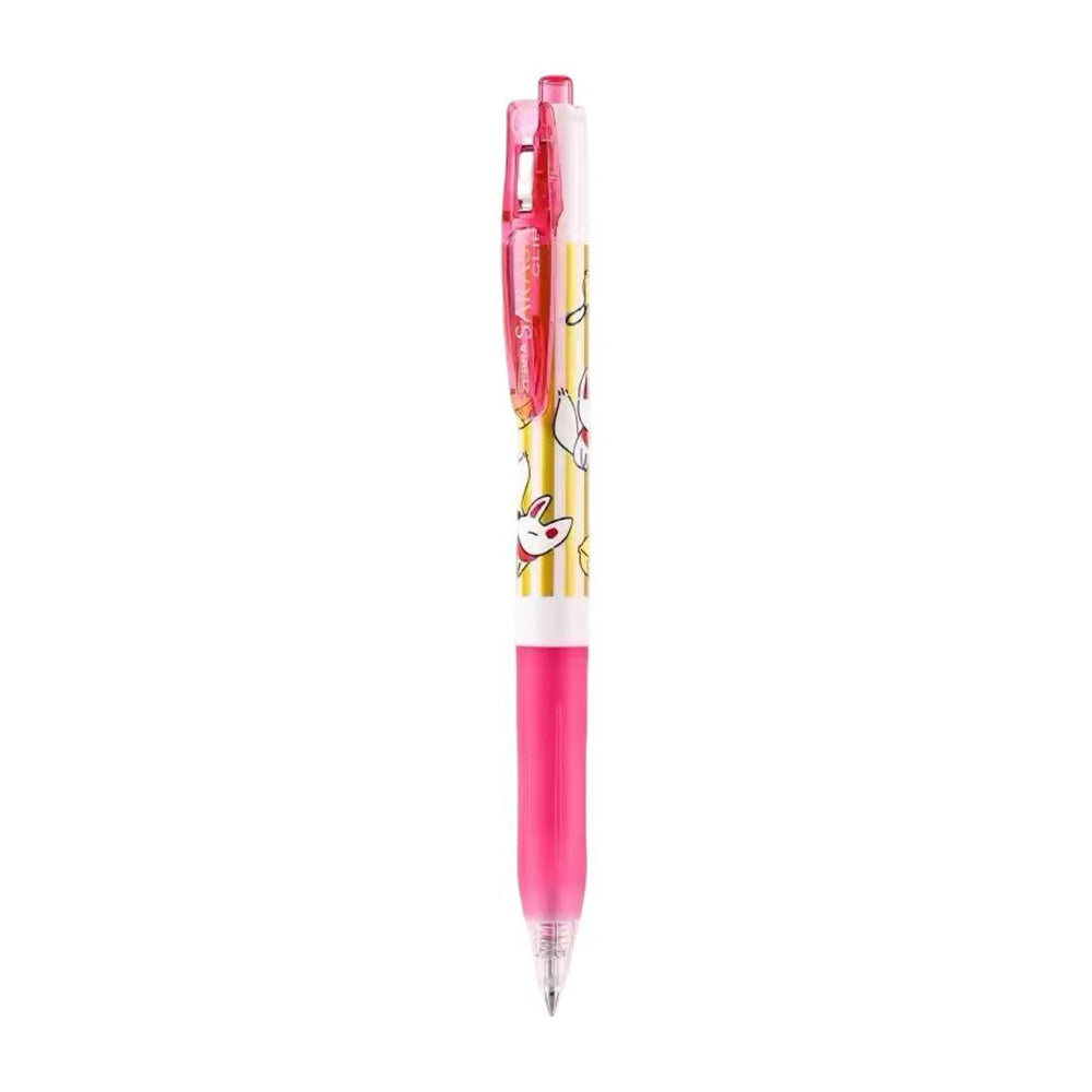 Stationery - ZEBRA Sarasa Clip Gel Rollerball 0.5mm Pink Ink White Fox Limited Edition - Goodie Goodie