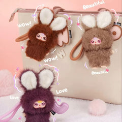 Baby Three Super Mini Bunny Plush Alphabet Keychain Blind Box