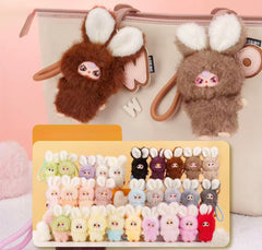 Baby Three Super Mini Bunny Plush Alphabet Keychain Blind Box