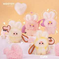 Baby Three Super Mini Bunny Plush Alphabet Keychain Blind Box
