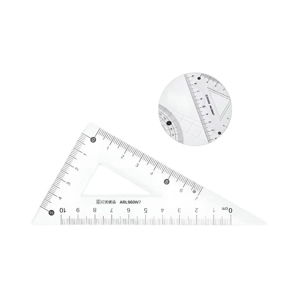 Stationery - 15cm Transparent Plastic Geometry Ruler Set – 4 Pieces - Goodie Goodie