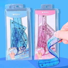 Stationery - 15cm Bendable Geometry Ruler Set 4 Pieces Assorted - Goodie Goodie