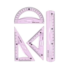 Stationery - 15cm Bendable Geometry Ruler Set 4 Pieces Assorted - Goodie Goodie