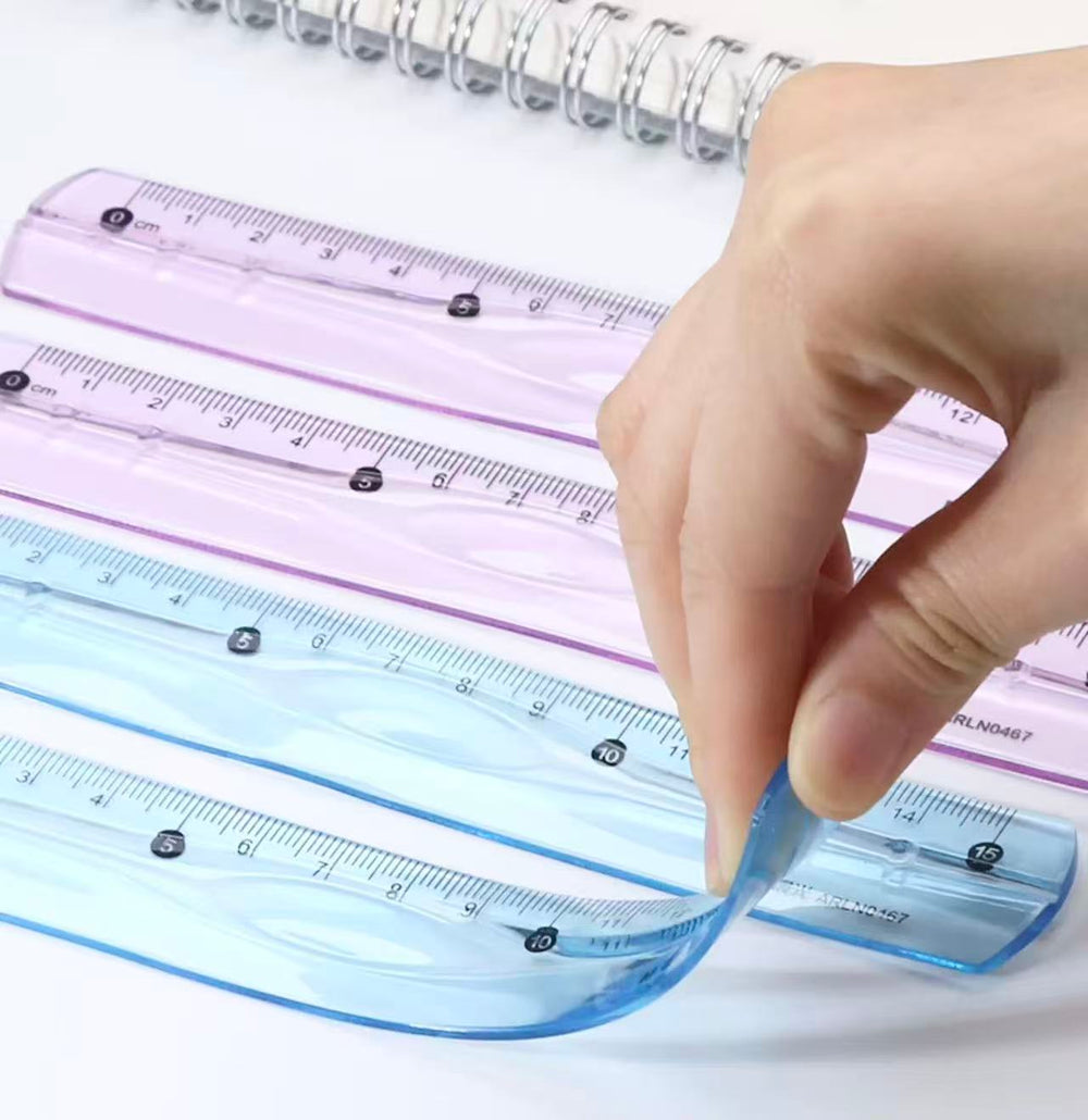 Stationery - 15cm Bendable Geometry Ruler Set 4 Pieces Assorted - Goodie Goodie