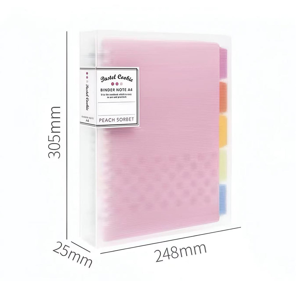 Stationery - Kokuyo Campus Semi-Transparent Pastel Cookie Binder Notebook A4 40 Sheets - Goodie Goodie