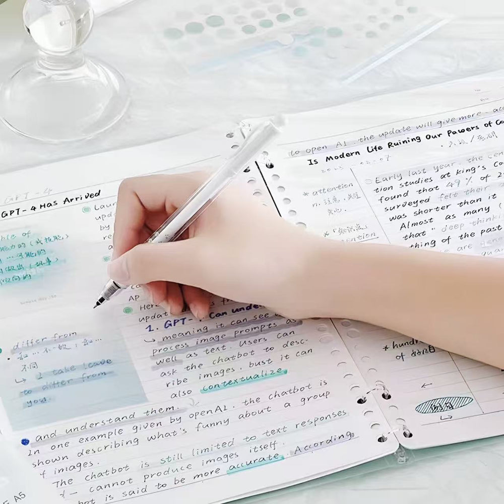 Stationery - Kokuyo Campus Semi-Transparent 4 Holes Binder Note B5 β Light Yellow - Goodie Goodie
