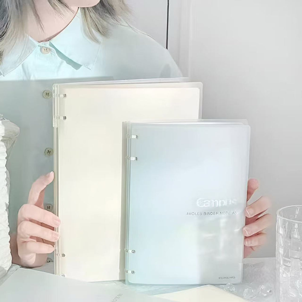 Stationery - Kokuyo Campus Semi-Transparent 4 Holes Binder Note B5 β Light Yellow - Goodie Goodie