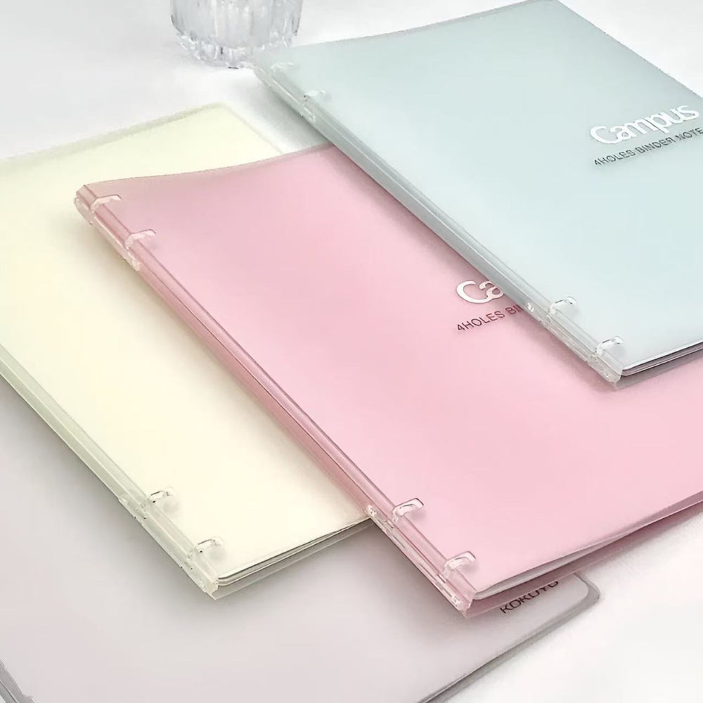Stationery - Kokuyo Campus Semi-Transparent 4 Holes Binder Note B5 β Light Yellow - Goodie Goodie