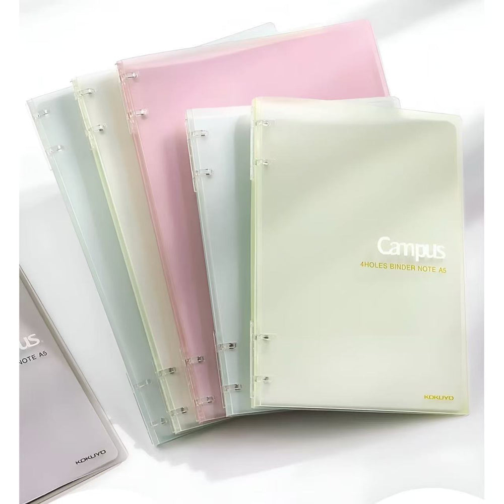Stationery - Kokuyo Campus Semi-Transparent 4 Holes Binder Note B5 β Light Yellow - Goodie Goodie