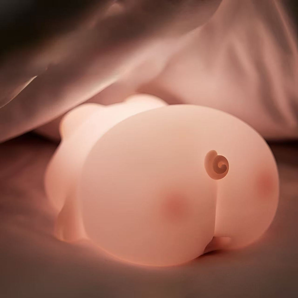 Tech & Toys - Pink Pig Squishy Silicone Night Light - Goodie Goodie