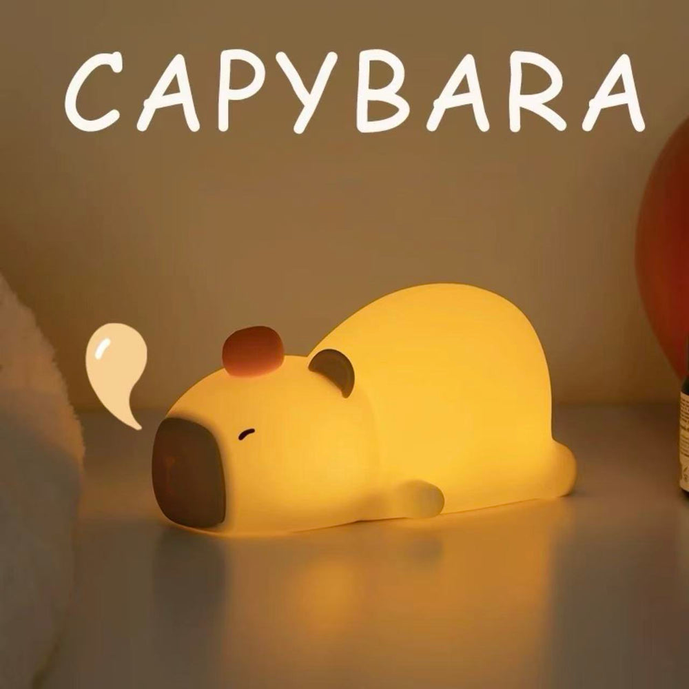 Tech & Toys - Lying Capybara Squishy Silicone Night Light - Goodie Goodie