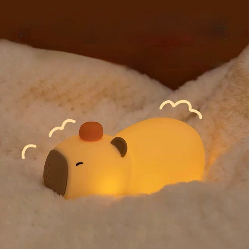 Tech & Toys - Lying Capybara Squishy Silicone Night Light - Goodie Goodie