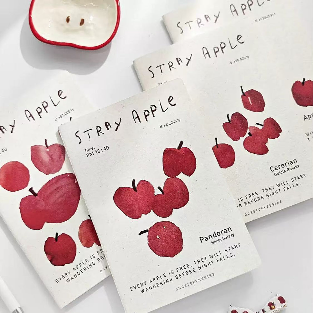 Stationery - Stray Apple B5 Lined Notebook 44 Sheets Assorted - Goodie Goodie