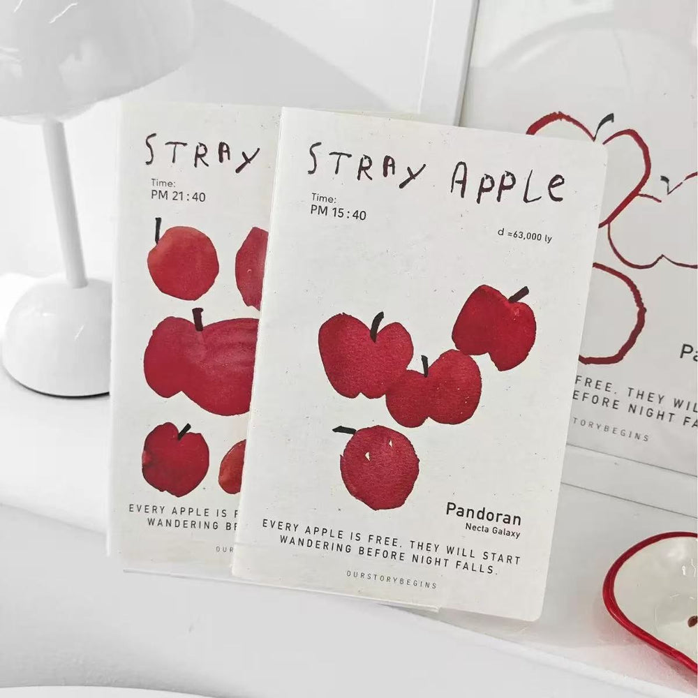 Stationery - Stray Apple B5 Lined Notebook 44 Sheets Assorted - Goodie Goodie