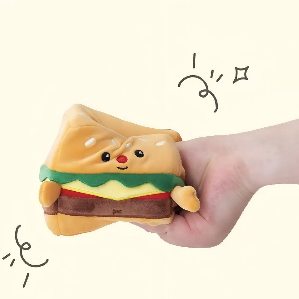 Tech & Toys - Cube Friends Plush Squishy β Burger Buddy - Goodie Goodie