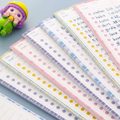Stationery - Rectangular Target List Notepad 50 Sheets 91×256 mm - Goodie Goodie