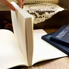 Stationery - Gold Foil Cat “Lovely Life” A5 Thick Plain Notebook 128 Sheets Assorted - Goodie Goodie