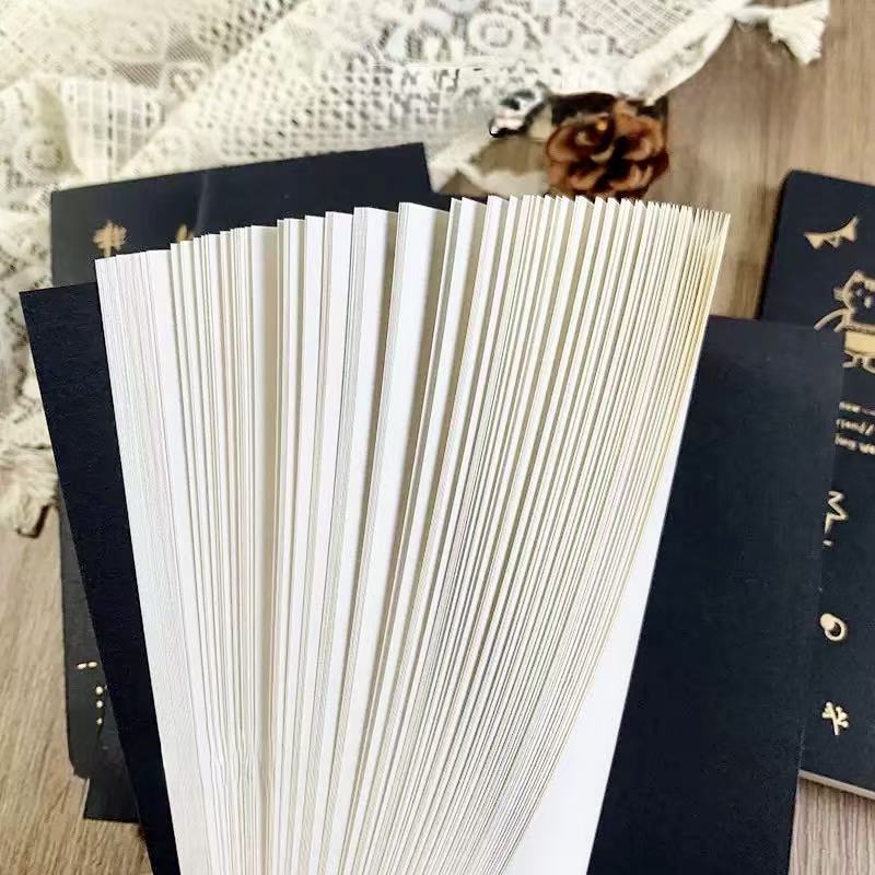 Stationery - Gold Foil Cat “Lovely Life” A5 Thick Plain Notebook 128 Sheets Assorted - Goodie Goodie