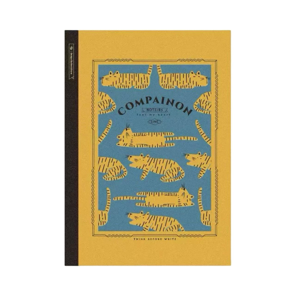 Stationery - Vintage Lightweight Animal Series B5 Ruled Notebook 32 Sheets – Striped Tiger - Goodie Goodie