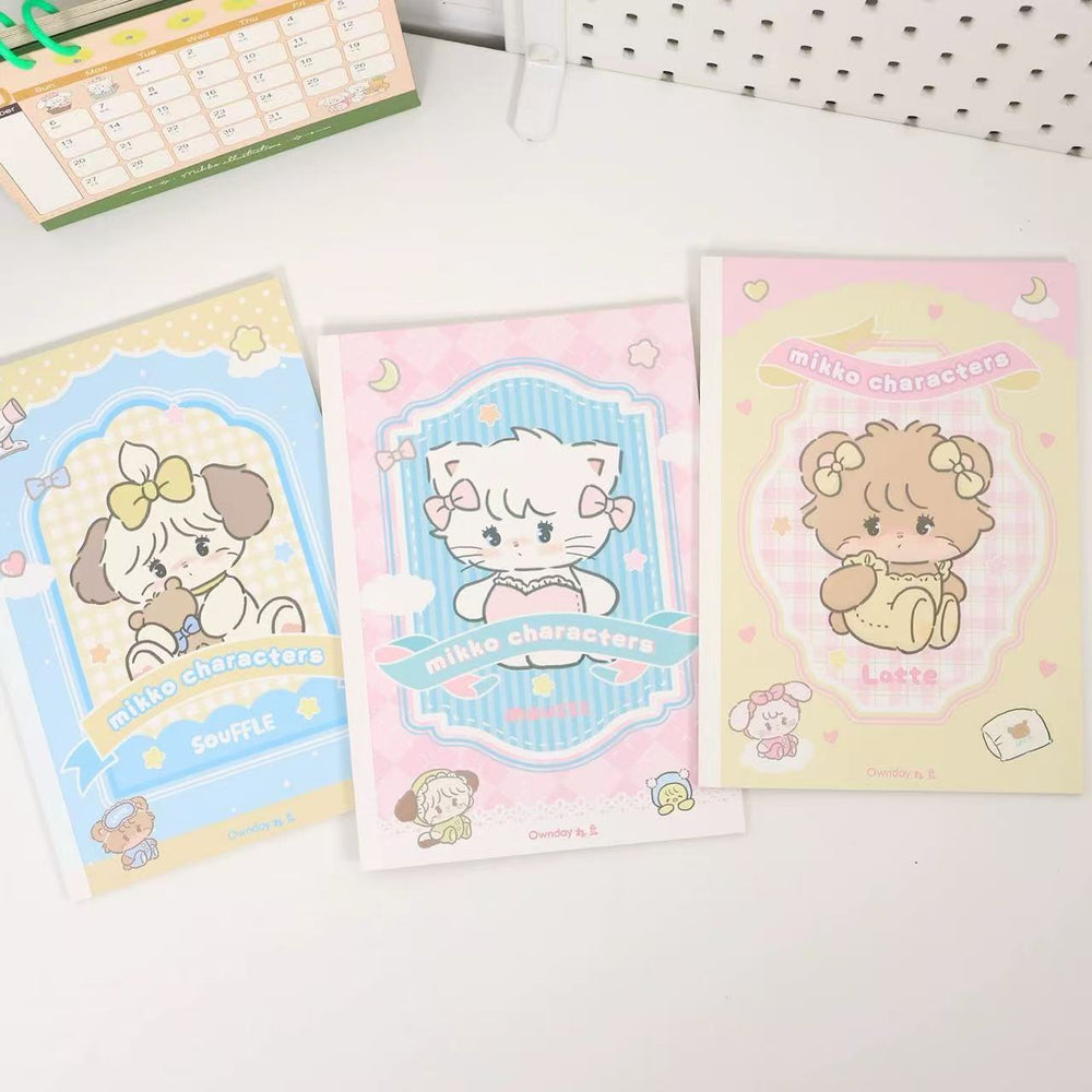 Stationery - Mikko Characters B5 Ruled Notebook 40 Sheets Assorted - Goodie Goodie