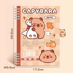 Stationery - Capybara Loose-Leaf B5 Ruled Notebook 50 Sheets Assorted - Goodie Goodie