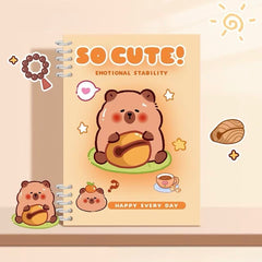 Stationery - Capybara Loose-Leaf B5 Ruled Notebook 50 Sheets Assorted - Goodie Goodie