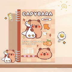 Stationery - Capybara Loose-Leaf B5 Ruled Notebook 50 Sheets Assorted - Goodie Goodie