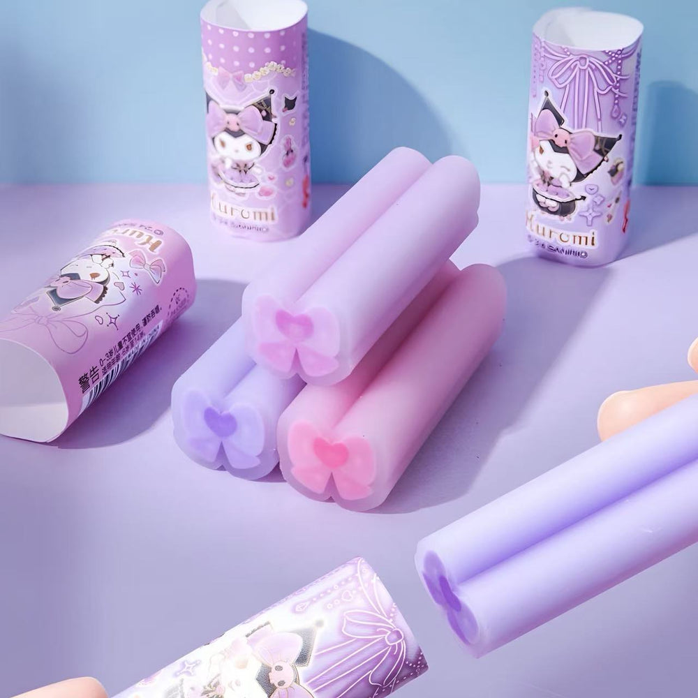 Stationery - Kuromi Bow-Shaped Eraser 60x19mm Assorted - Goodie Goodie