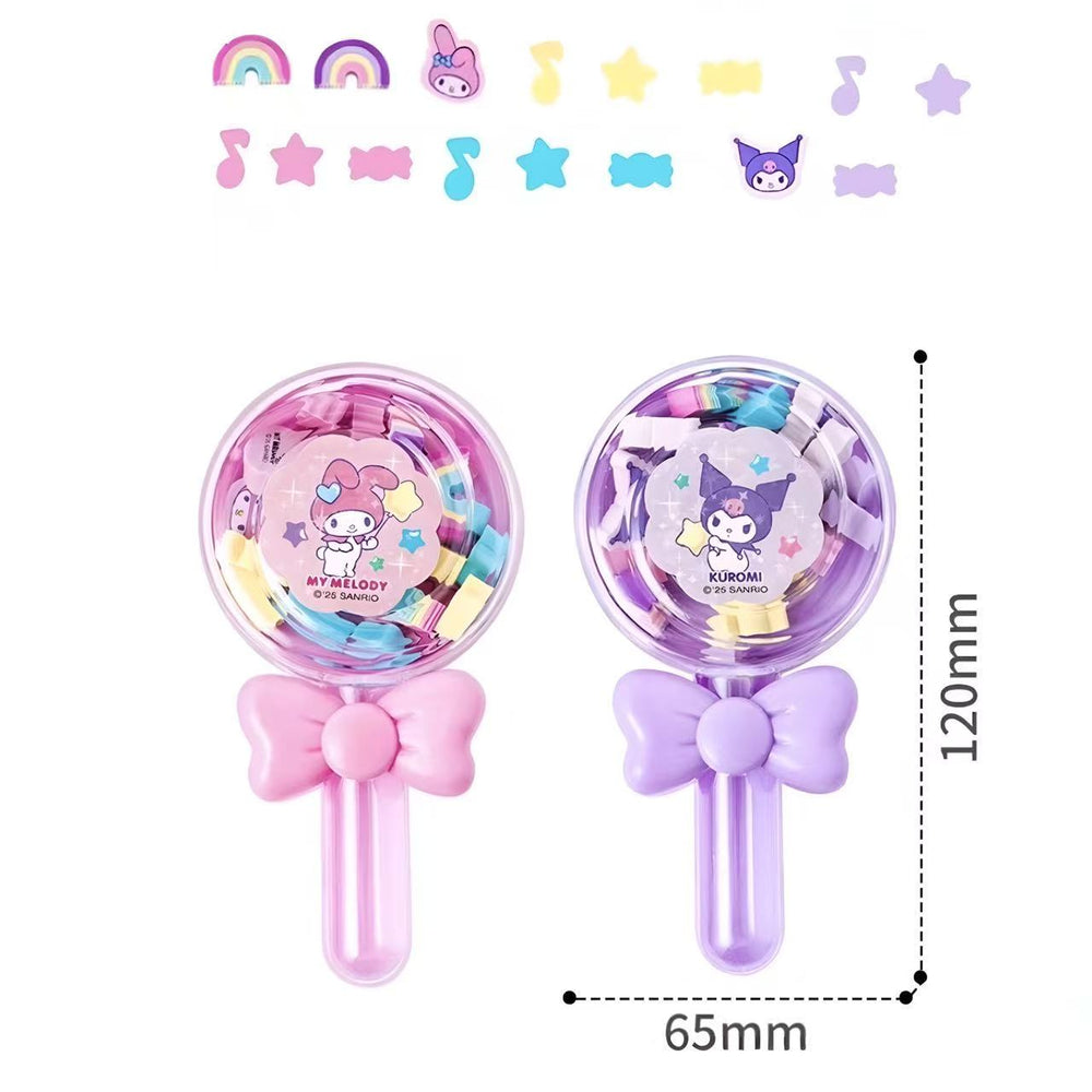 Stationery - Sanrio Characters Lollipop Box Mini Erasers 20 Pieces - Goodie Goodie