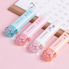 Stationery - Cat Paw Slide Pen Eraser Assorted - Goodie Goodie