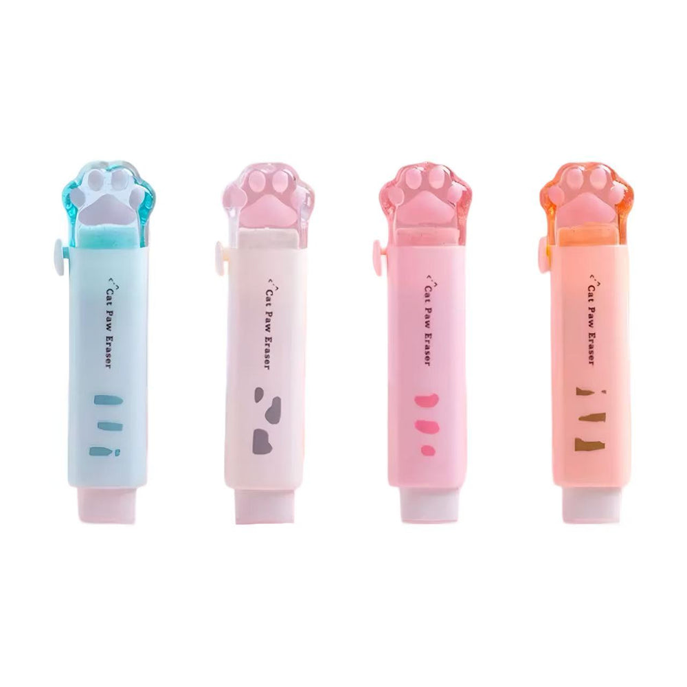 Stationery - Cat Paw Slide Pen Eraser Assorted - Goodie Goodie