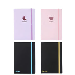 Stationery - KOKUYO Campus Solid Colour Hardcover A5 Ruled Notebook 100 Sheets – Black/Blue - Goodie Goodie