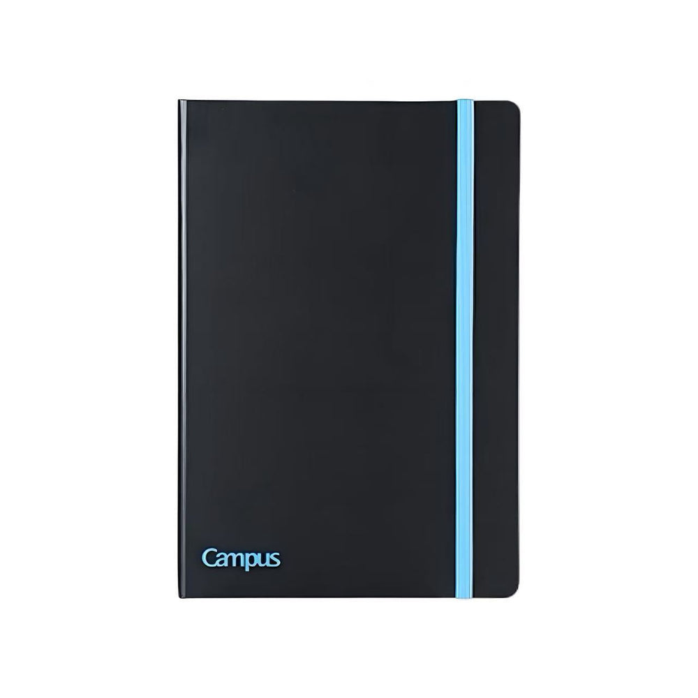 Stationery - KOKUYO Campus Solid Colour Hardcover A5 Ruled Notebook 100 Sheets – Black/Blue - Goodie Goodie