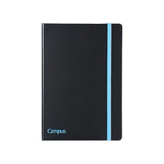 Stationery - KOKUYO Campus Solid Colour Hardcover A5 Ruled Notebook 100 Sheets – Black/Blue - Goodie Goodie