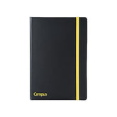 Stationery - KOKUYO Campus Solid Colour Hardcover A5 Ruled Notebook 100 Sheets – Black/Yellow - Goodie Goodie