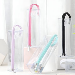 Stationery - KOKUYO Campus High-Transparency Pencil Case Pink - Goodie Goodie