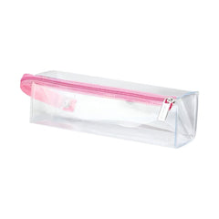 Stationery - KOKUYO Campus High-Transparency Pencil Case Pink - Goodie Goodie