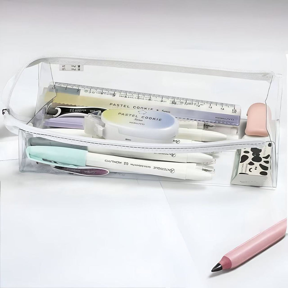 Stationery - KOKUYO Campus High-Transparency Pencil Case Purple - Goodie Goodie