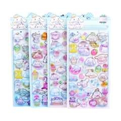 Stationery - Cinnamoroll 3D Crystal Embossed Stickers Assorted - Goodie Goodie