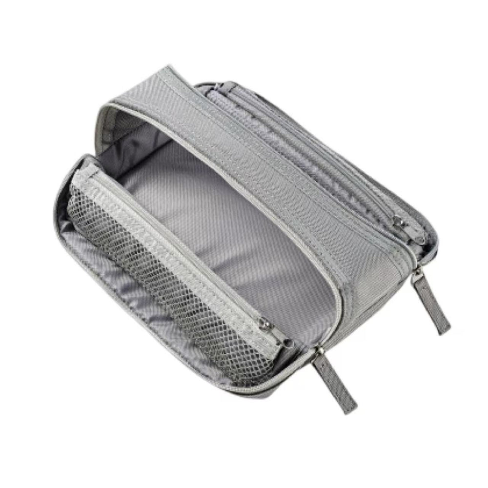 Stationery - KOKUYO Campus Double Zip Large Capacity Pencil Case β Grey - Goodie Goodie