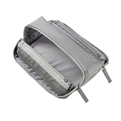Stationery - KOKUYO Campus Double Zip Large Capacity Pencil Case β Grey - Goodie Goodie