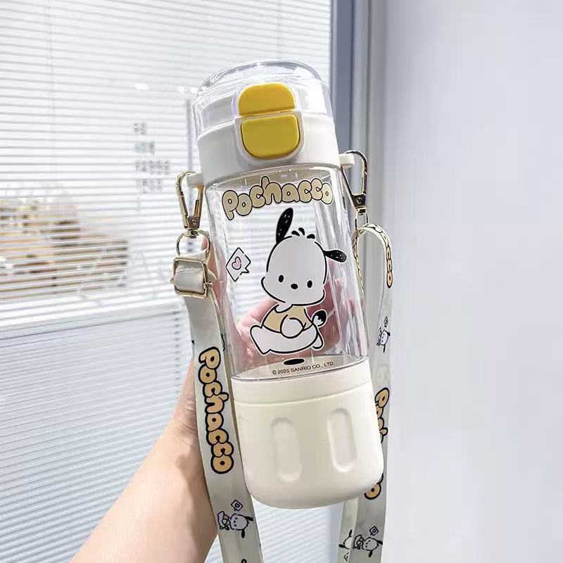 Bottles & Cups - Sanrio Double-Drink Plastic Water Bottle 580 ml β Pochacco - Goodie Goodie